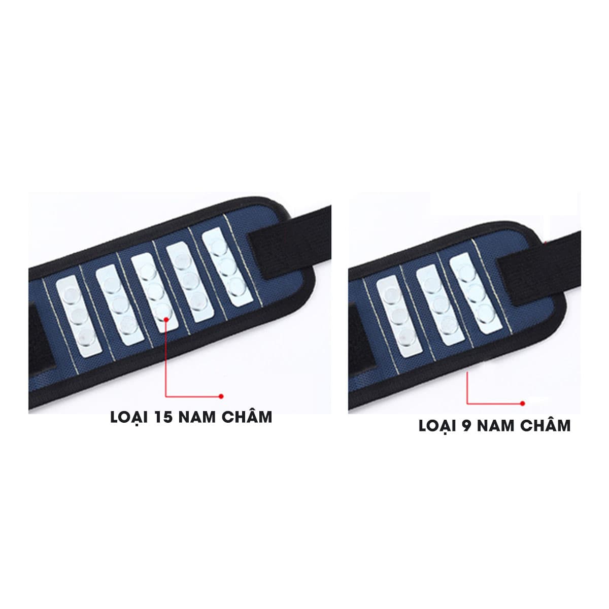 Dây đeo cổ tay nam châm hút đinh vít, Đai đeo đựng Bu Lông - Băng đai từ tính giữ mũi Khoan - Túi đựng dụng cụ sửa chữa