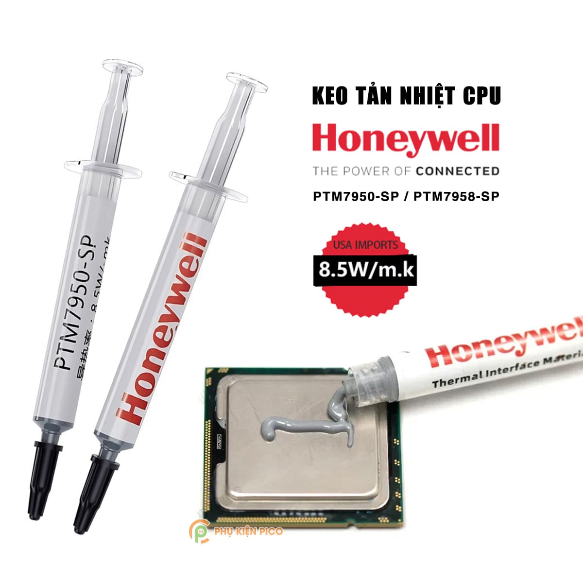 Keo tản nhiệt CPU Honeywell PTM7950-SP / PTM7958-SP 1gram 3gram chuyên dụng cho CPU GPU Máy tính, Laptop