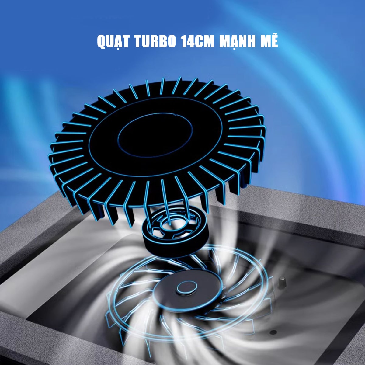 Quạt tản nhiệt laptop IETS GT610 tản khí nén turbo 2200RPM giảm nhiệt thực sự chuyên dụng cho máy tính đồ họa gaming - Đế tản nhiệt Laptop