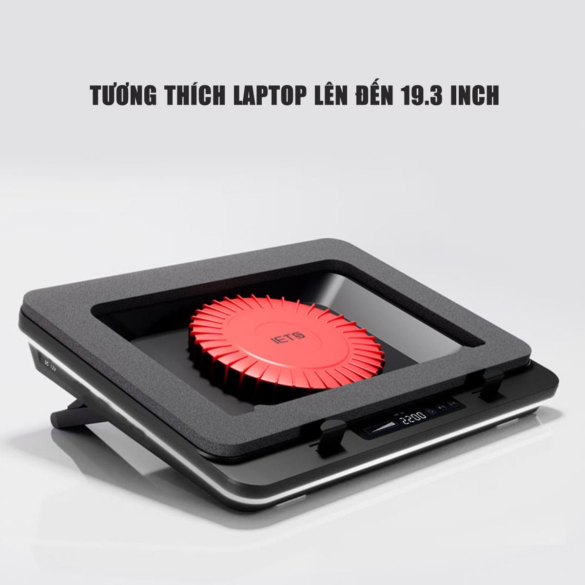 Quạt tản nhiệt laptop IETS GT610 tản khí nén turbo 2200RPM giảm nhiệt thực sự chuyên dụng cho máy tính đồ họa gaming - Đế tản nhiệt Laptop