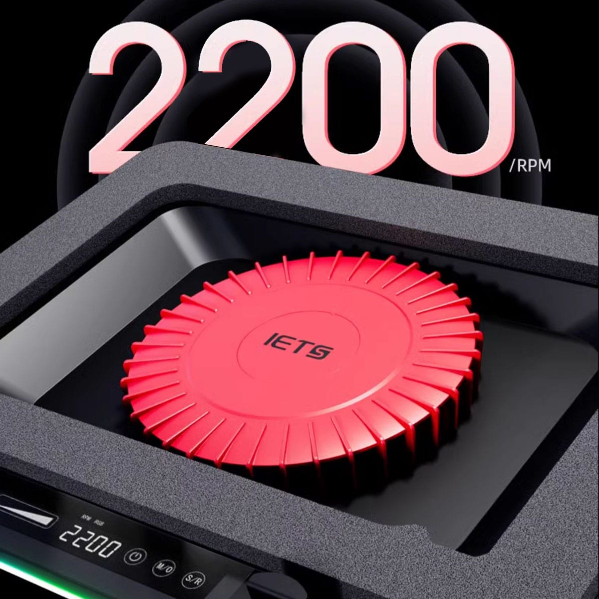 Quạt tản nhiệt laptop IETS GT610 tản khí nén turbo 2200RPM giảm nhiệt thực sự chuyên dụng cho máy tính đồ họa gaming - Đế tản nhiệt Laptop