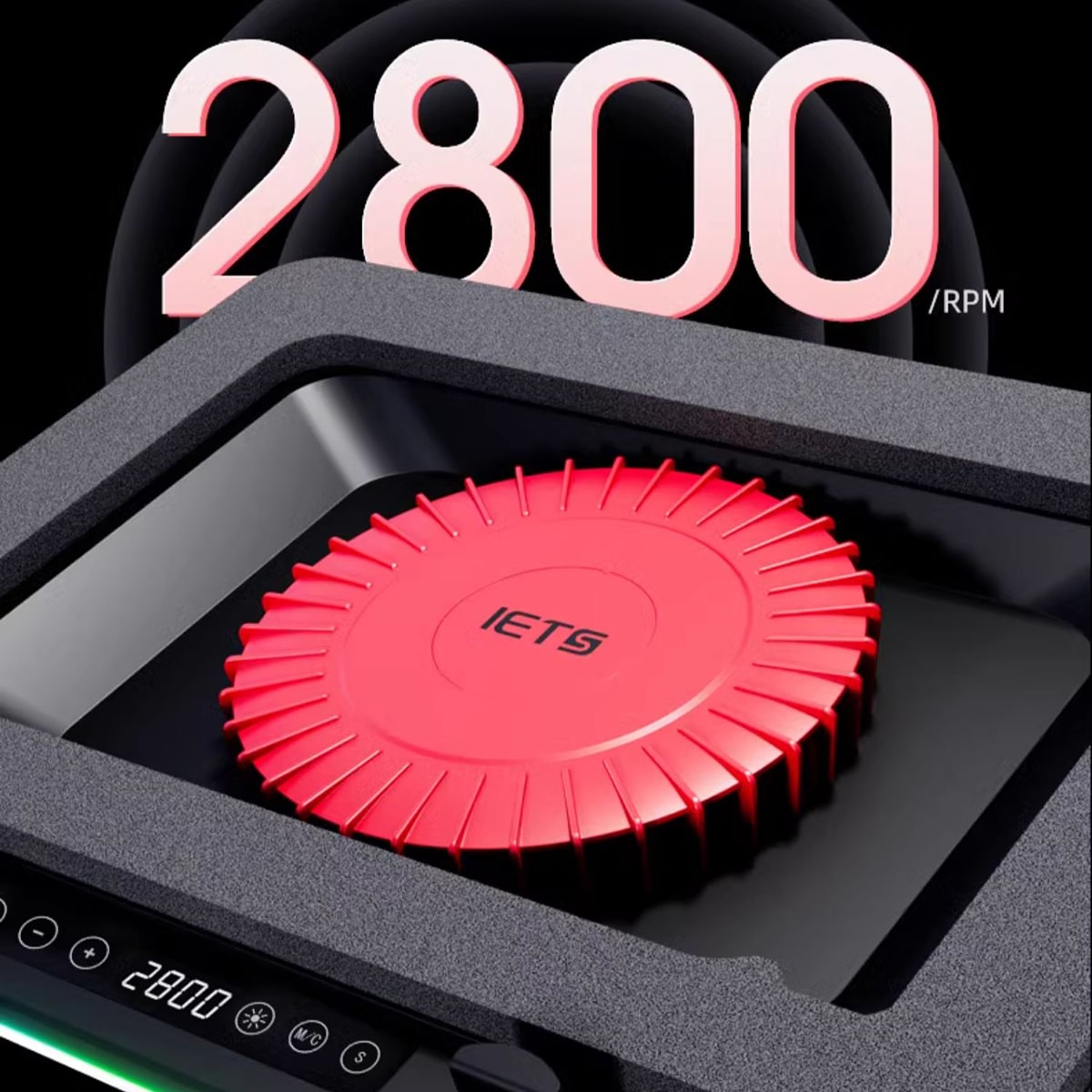 Quạt tản nhiệt laptop IETS GT626 tản khí nén turbo 2800RPM giảm nhiệt thực sự chuyên dụng cho máy tính đồ họa gaming - Đế tản nhiệt Laptop