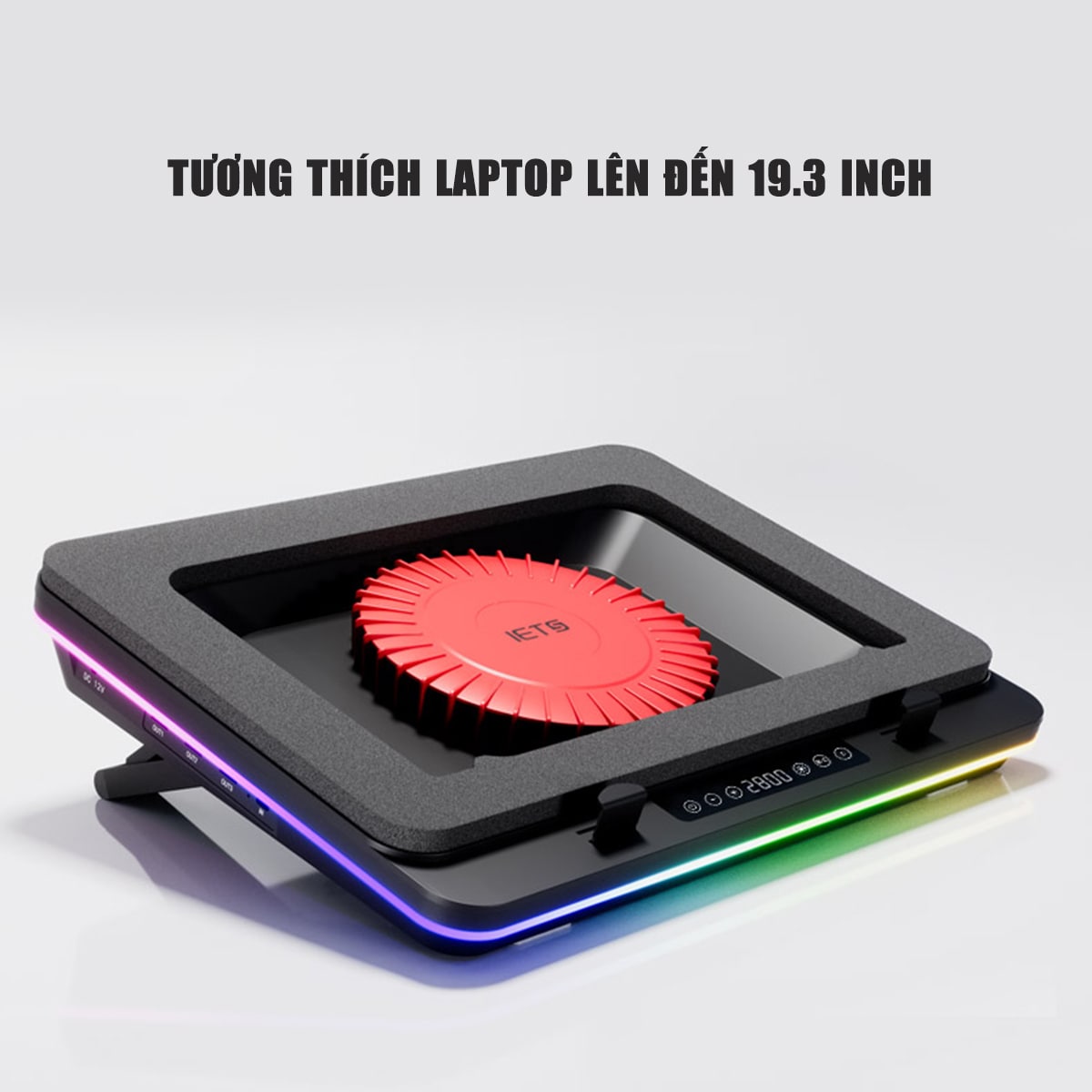 Quạt tản nhiệt laptop IETS GT626 tản khí nén turbo 2800RPM giảm nhiệt thực sự chuyên dụng cho máy tính đồ họa gaming - Đế tản nhiệt Laptop