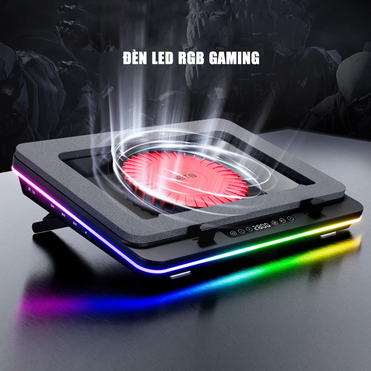 Quạt tản nhiệt laptop IETS GT626 tản khí nén turbo 2800RPM giảm nhiệt thực sự chuyên dụng cho máy tính đồ họa gaming - Đế tản nhiệt Laptop