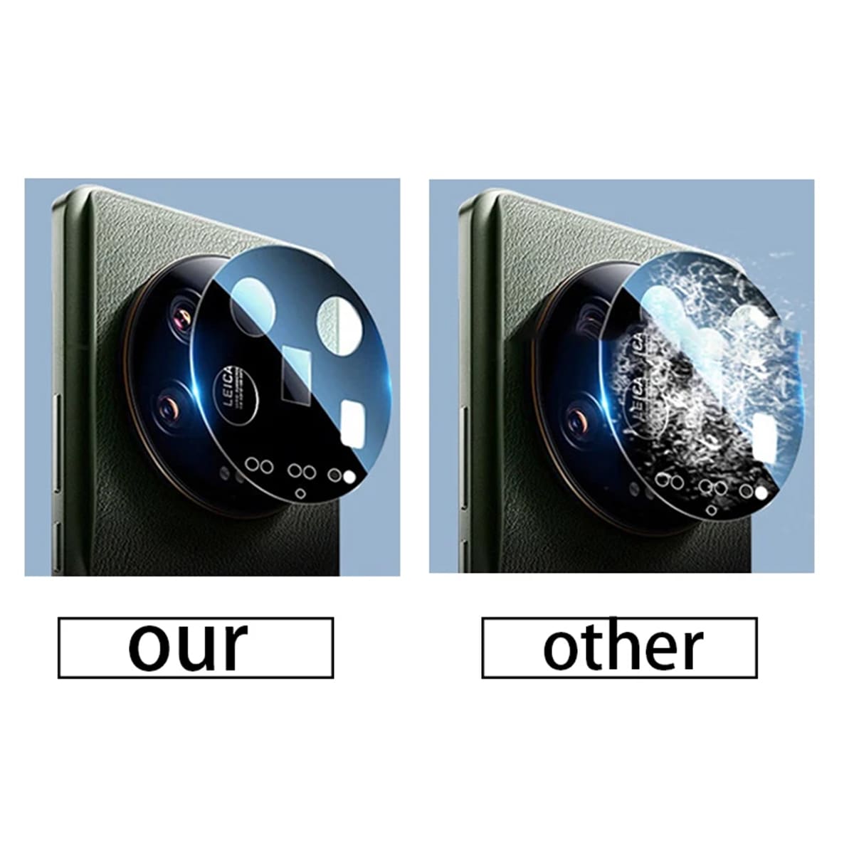 Dán camera Xiaomi 14 Ultra thấu kính nổi 3D - Cường lực camera Xiaomi 14 Ultra độ cứng 9H trong suốt