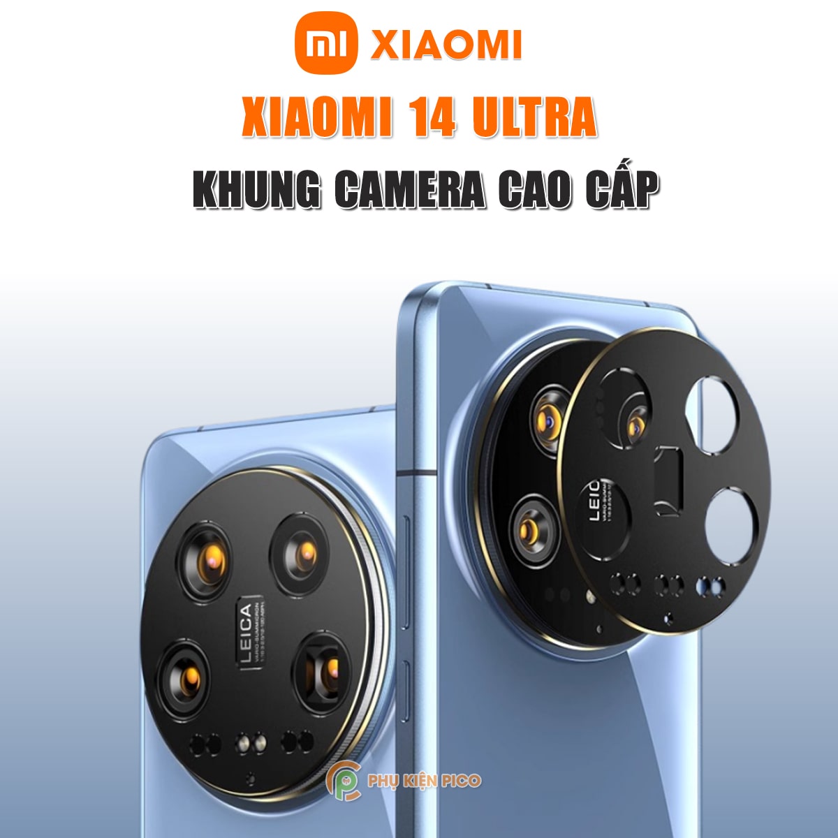 Dán camera Xiaomi 14 Ultra - Khung kim loại bảo vệ camera Xiaomi Mi 14 Ultra chống trầy xước va đập
