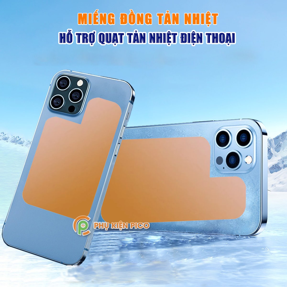 Miếng dán tản nhiệt bằng đồng và miếng dán Graphene hỗ trợ quạt tản nhiệt điện thoại sò lạnh