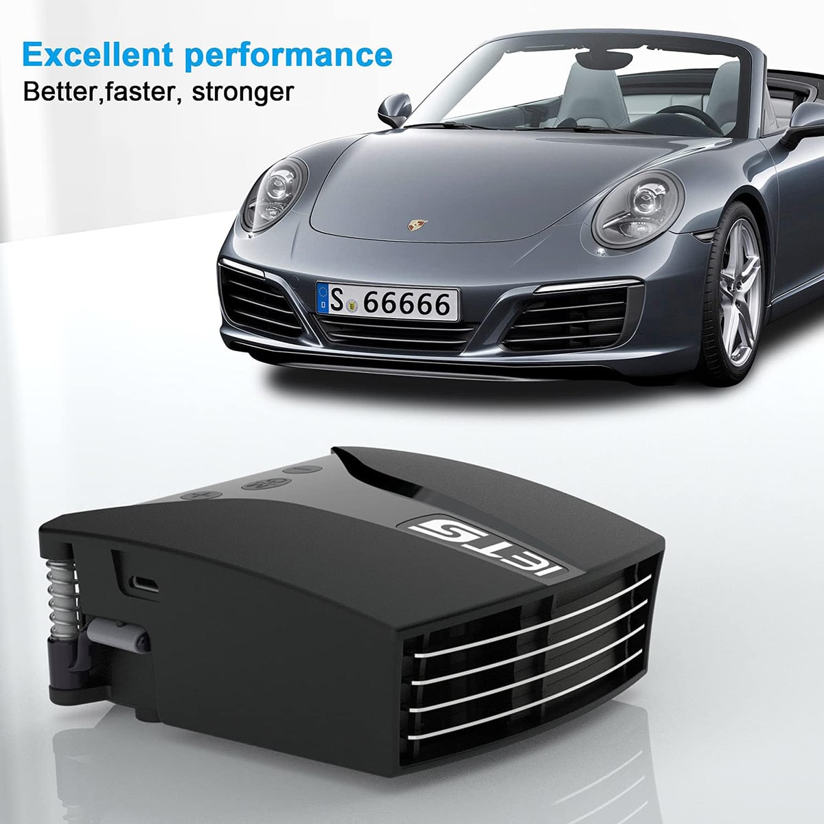 Quạt tản nhiệt laptop Iets GT202 Cooler V9 quạt hút gió chân không có màn hình hiển thị nhiệt độ bản cao cấp có củ sạc rời