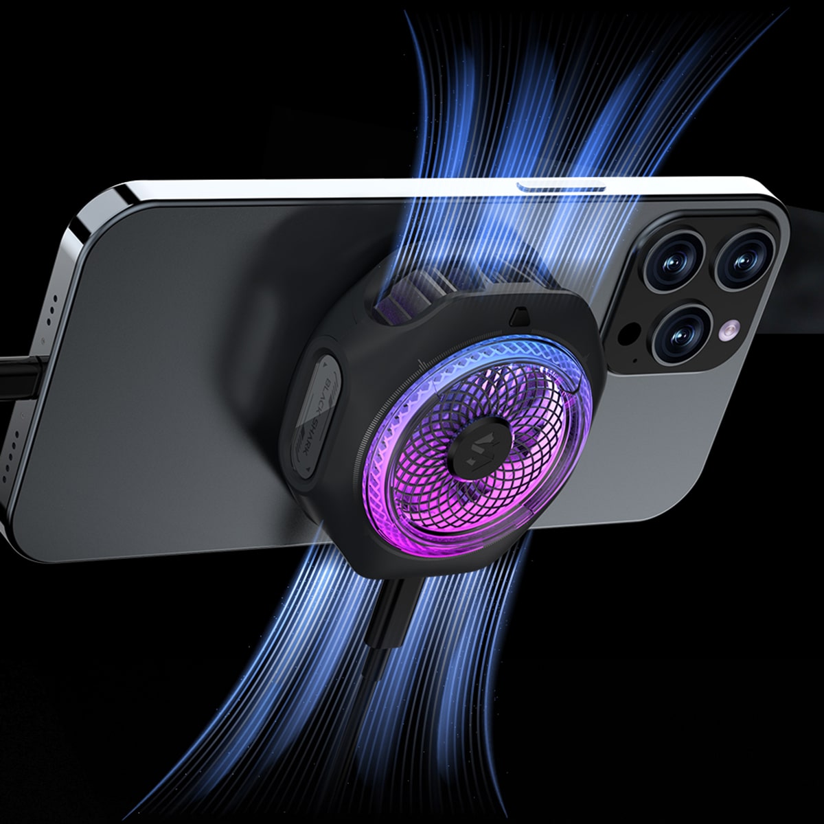 Quạt tản nhiệt điện thoại máy tính bảng Black Shark Magnetic 4 Pro sò lạnh từ tính công suất 27W - Quạt Black Shark Magcooler 4 Pro