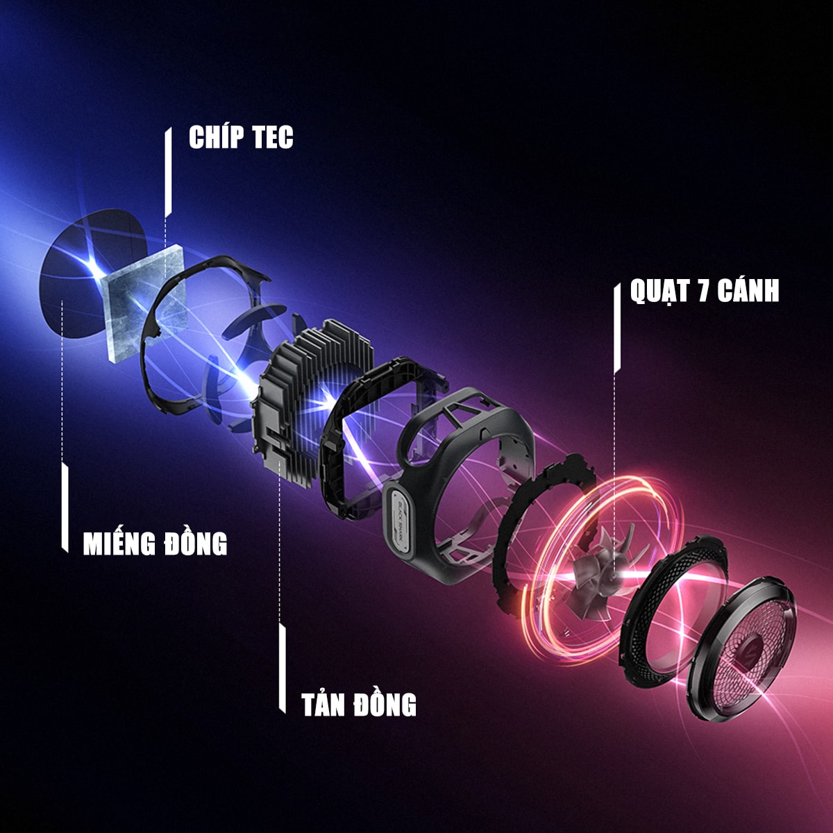 Quạt tản nhiệt điện thoại máy tính bảng Black Shark Magnetic 4 Pro sò lạnh từ tính công suất 27W - Quạt Black Shark Magcooler 4 Pro