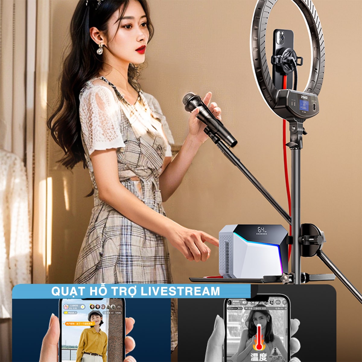 Quạt tản nhiệt điện thoại máy tính bảng chuyên dụng cho Livestream Z37 Pro sò lạnh nước từ tính 2024 công suất 58W