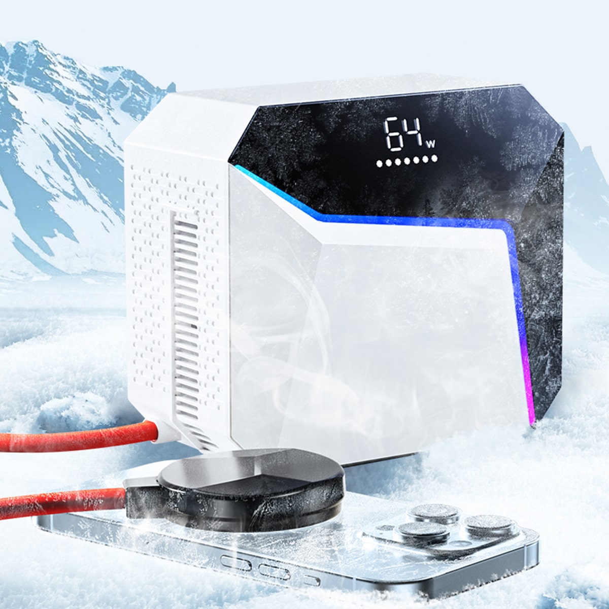 Quạt tản nhiệt điện thoại máy tính bảng chuyên dụng cho Livestream Z37 Pro Max sò lạnh nước từ tính 2024 công suất 64W