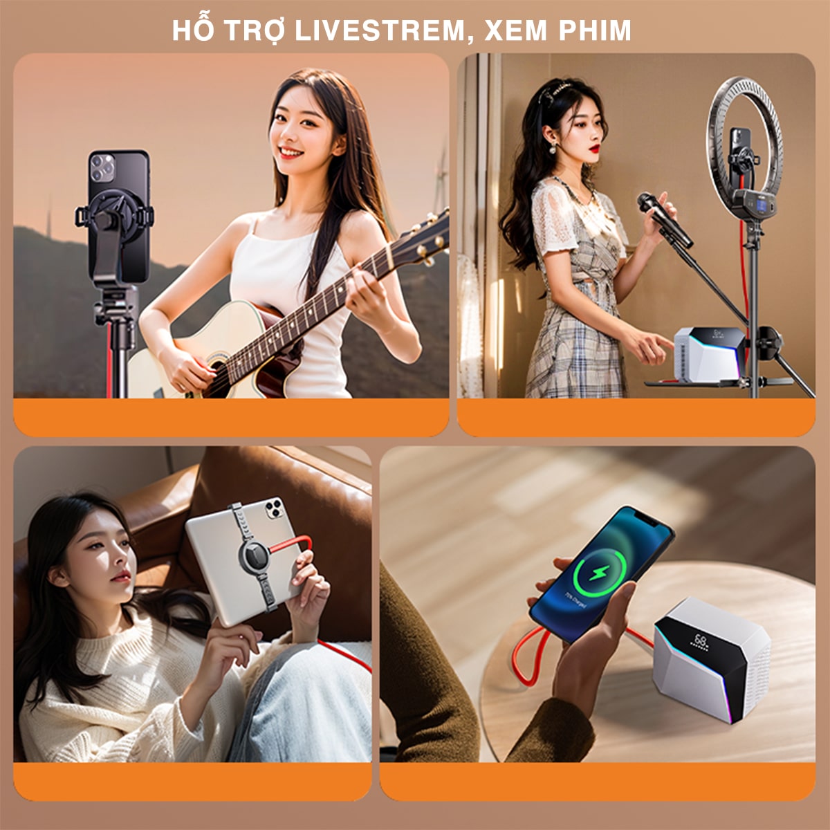 Quạt tản nhiệt điện thoại máy tính bảng chuyên dụng cho Livestream Z37 Pro sò lạnh nước từ tính 2024 công suất 58W