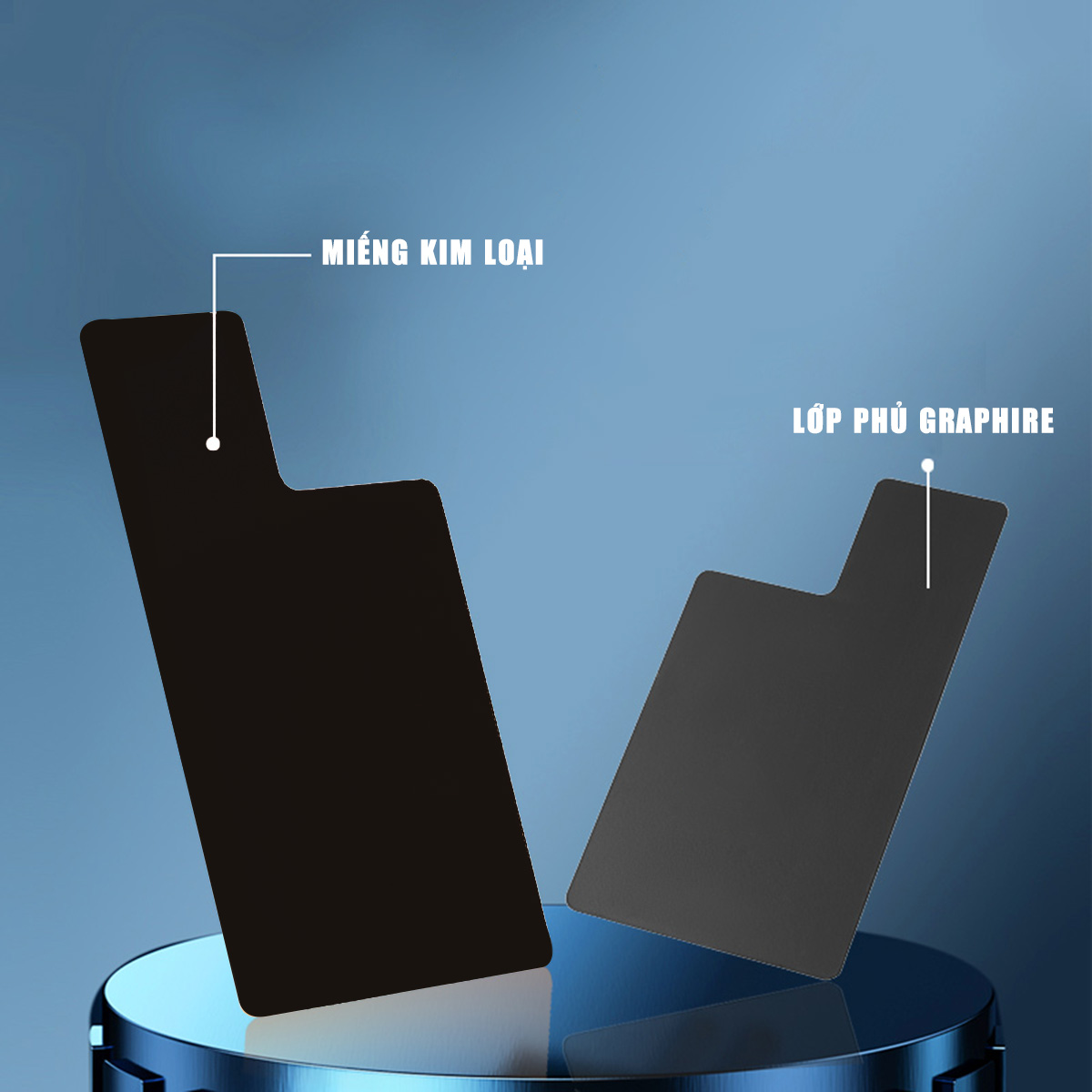Miếng dán tản nhiệt từ tính bằng kim loại phủ Graphene hỗ trợ quạt tản nhiệt điện thoại sò lạnh