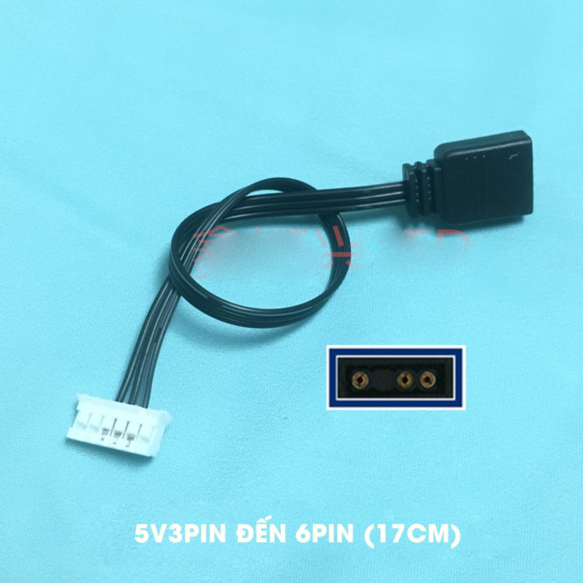 Cáp chuyển đổi ARGB sang 6 Pin 4 Pin cho hub Coolmoon - Dây chuyển đổi ARGB sang 6P 4P