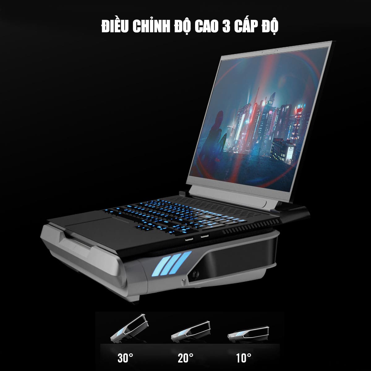 Quạt tản nhiệt laptop Flydigi BS1 tản khí nén turbo 3000RPM giảm nhiệt thực sự độ ồn thấp chuyên dụng laptop đồ họa gaming