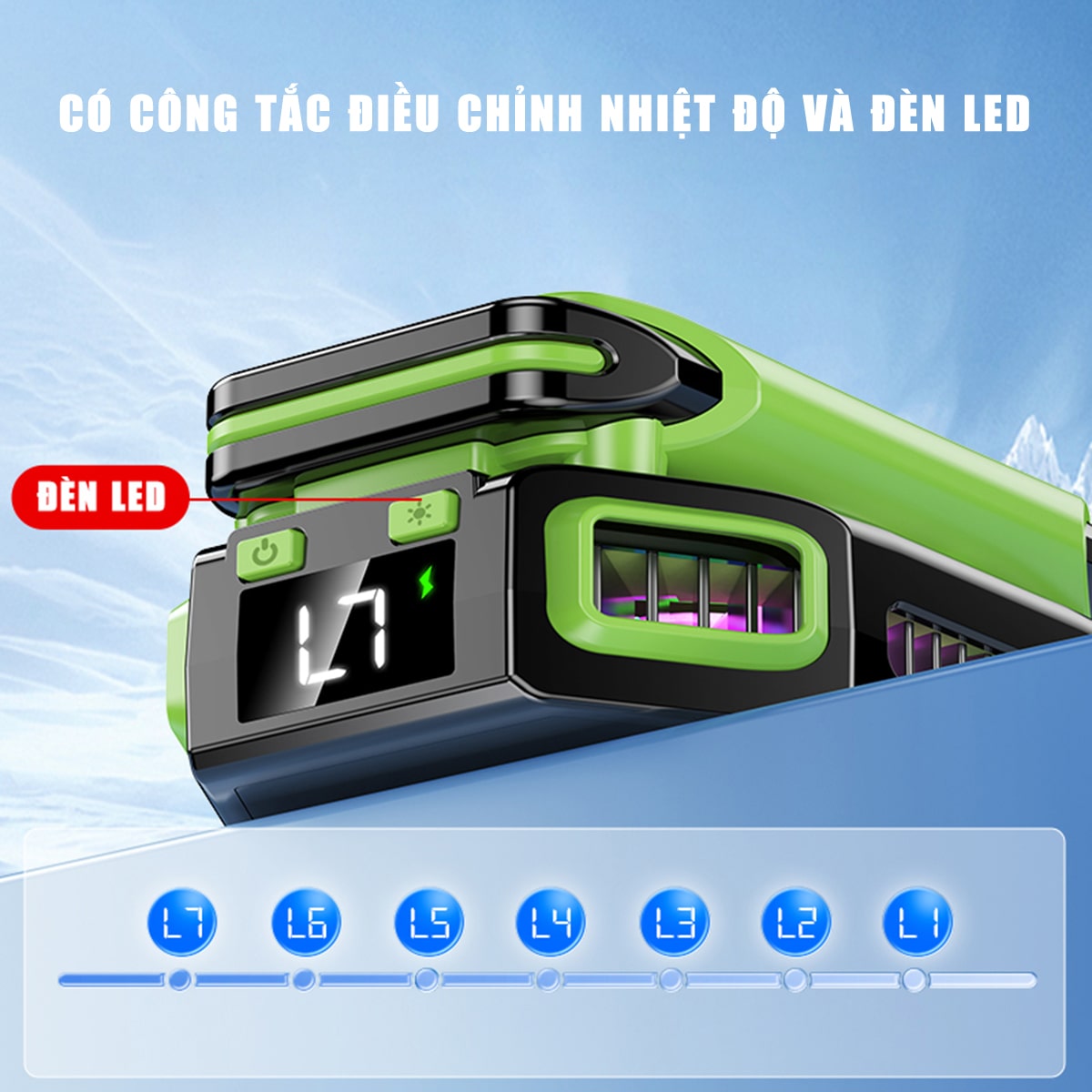 Quạt tản nhiệt điện thoại máy tính bảng sò lạnh từ tính X111 Quạt pin rời 2000MAh màn hình hiển thị nhiệt độ Led RGB
