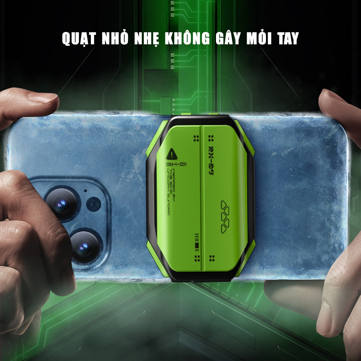 Quạt tản nhiệt điện thoại máy tính bảng sò lạnh từ tính X111 Quạt pin rời 2000MAh màn hình hiển thị nhiệt độ Led RGB