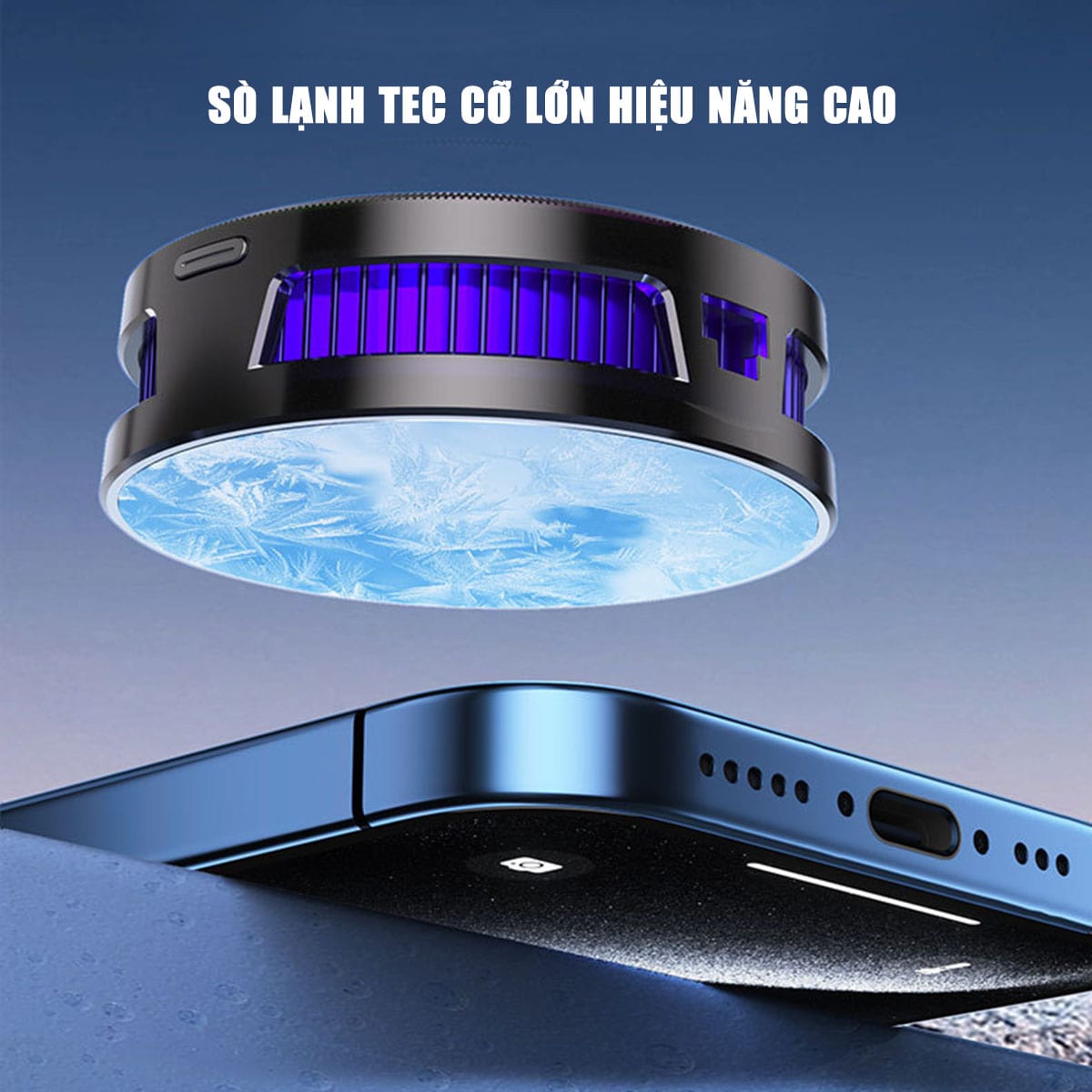 Quạt tản nhiệt điện thoại sò lạnh từ tính AL19 làm lạnh đóng băng màn hình hiển thị nhiệt độ led RGB