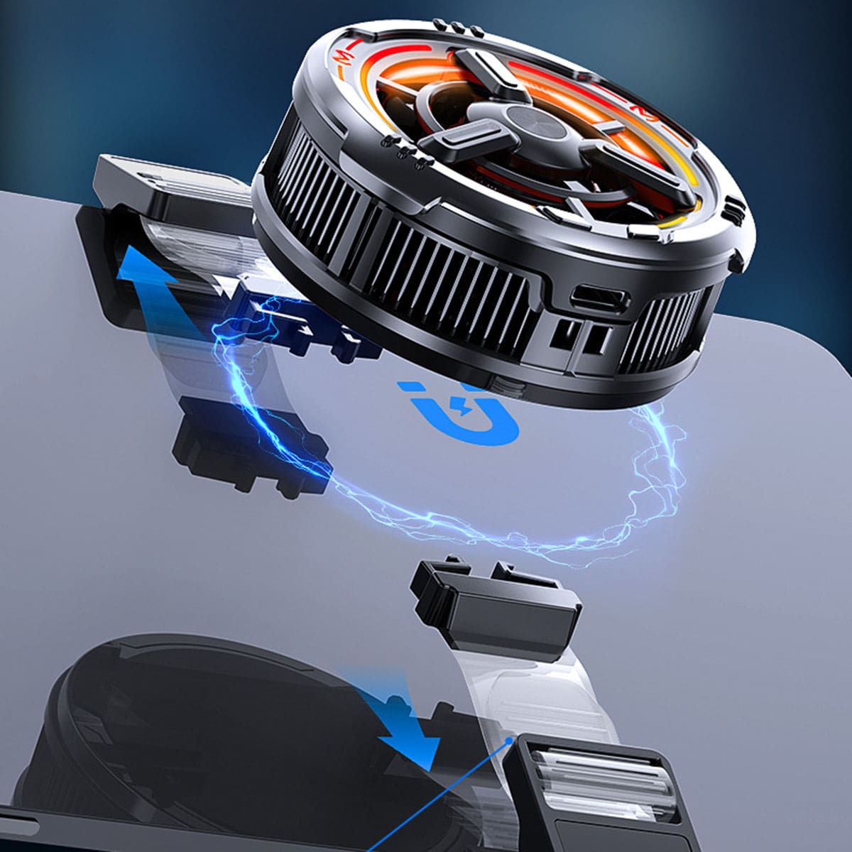 Quạt tản nhiệt điện thoại máy tính bảng sò lạnh từ tính cỡ lớn Memo CX09 làm lạnh đóng băng 36W led RGB