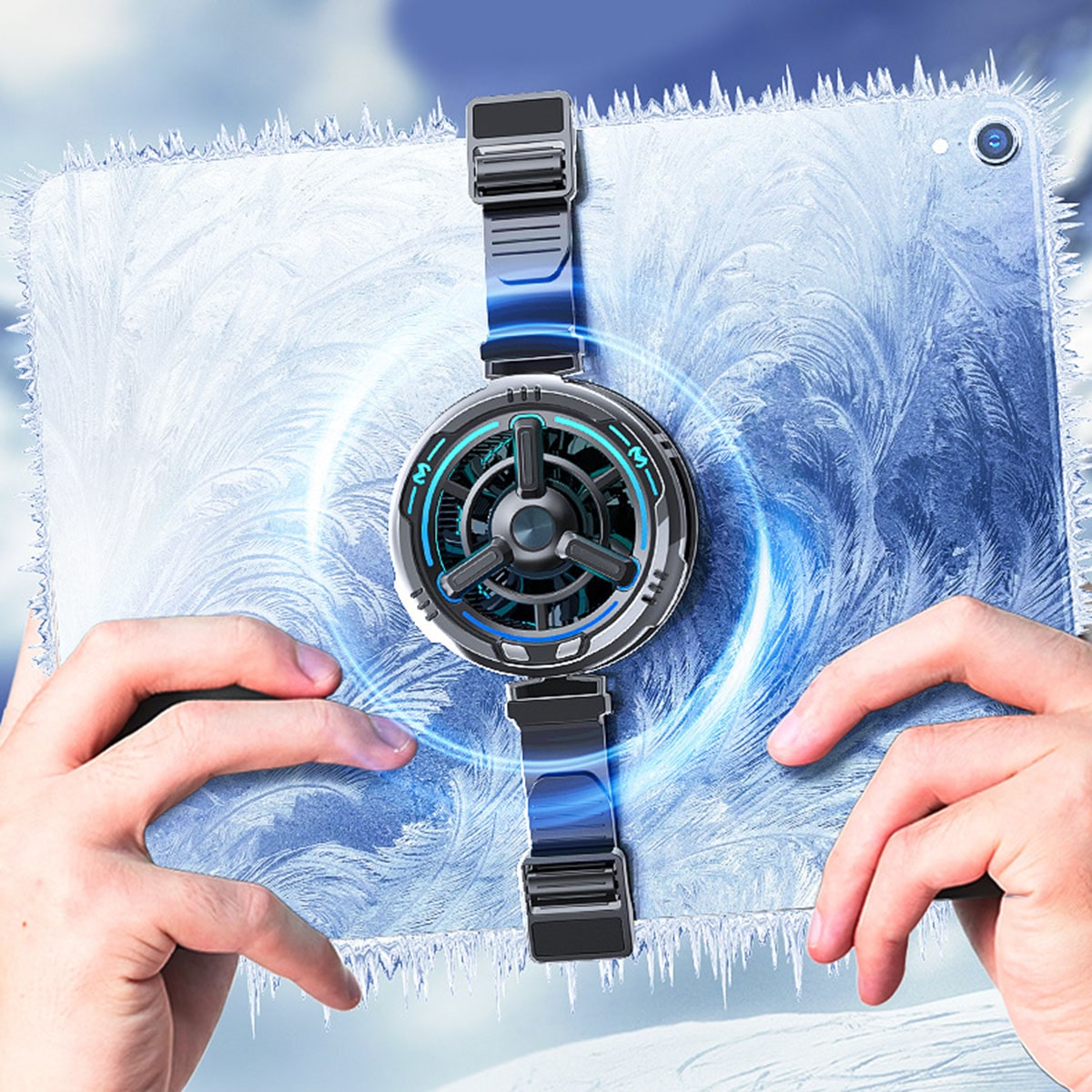 Quạt tản nhiệt điện thoại máy tính bảng sò lạnh từ tính cỡ lớn Memo CX09 làm lạnh đóng băng 36W led RGB