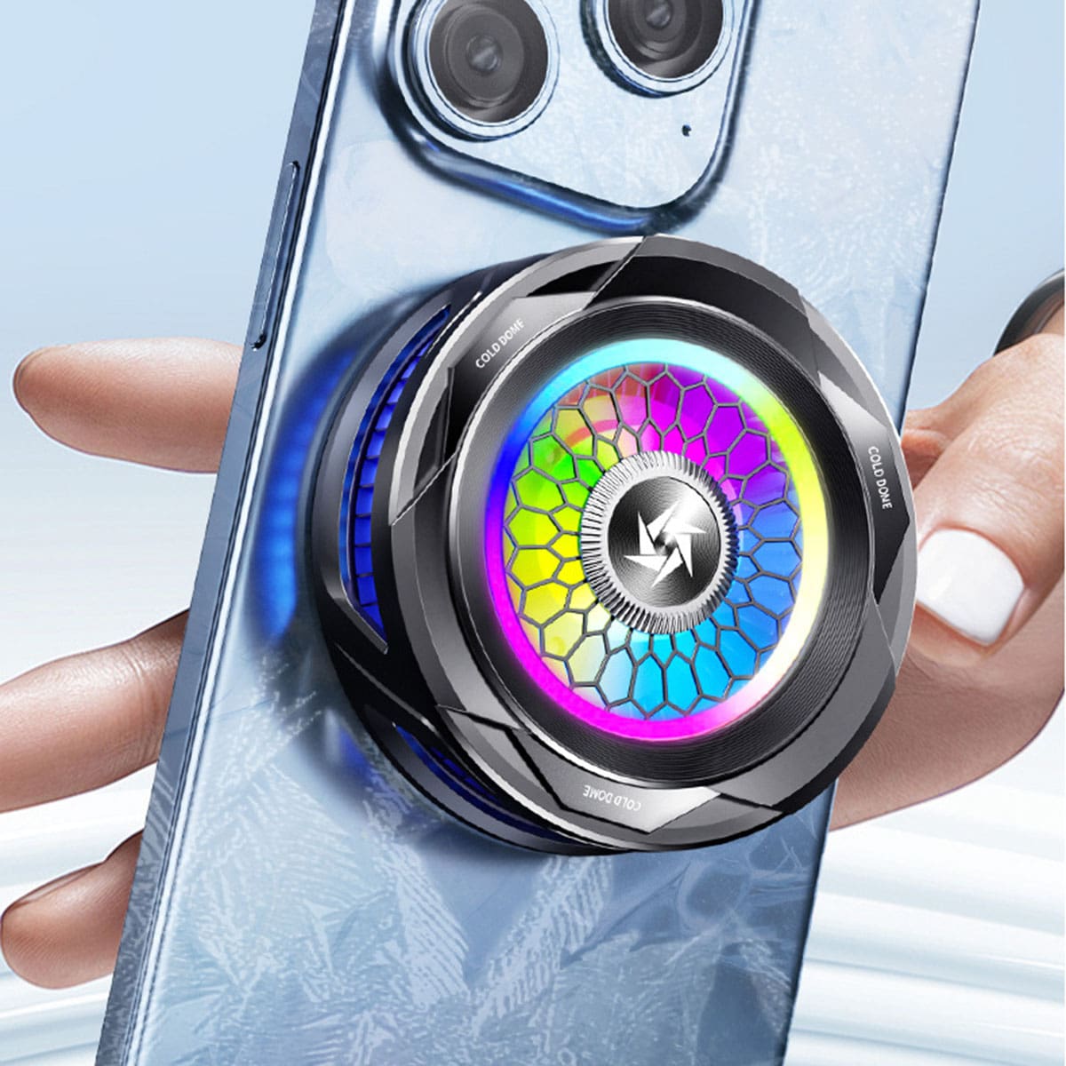 Quạt tản nhiệt điện thoại sò lạnh từ tính SL25 làm lạnh đóng băng 15W led RGB