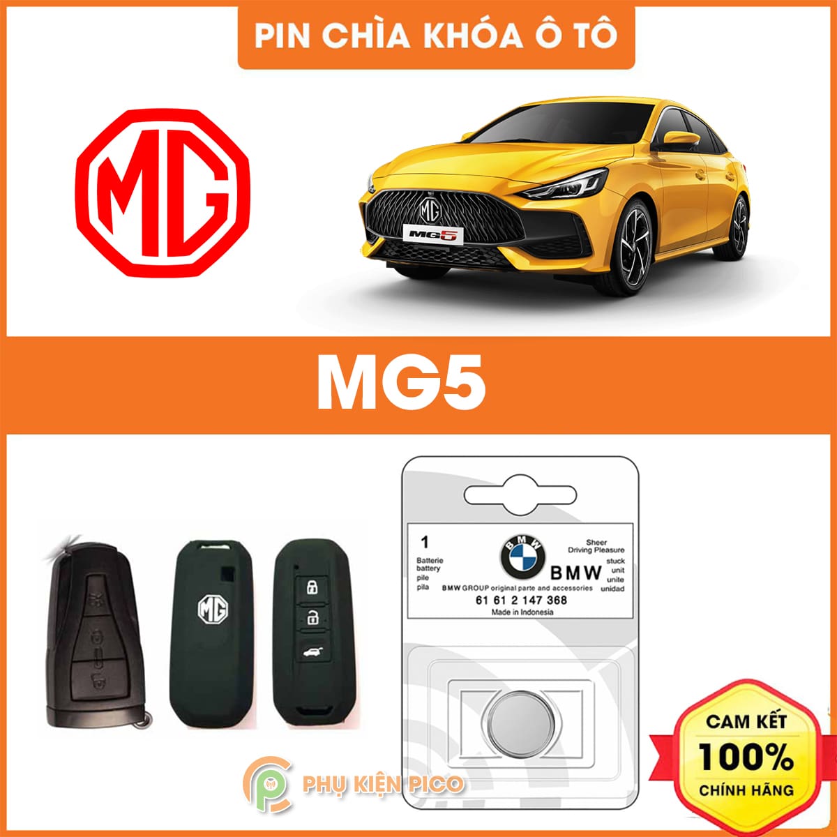 Pin chìa khóa ô tô MG5 chính hãng sản xuất theo công nghệ Nhật Bản