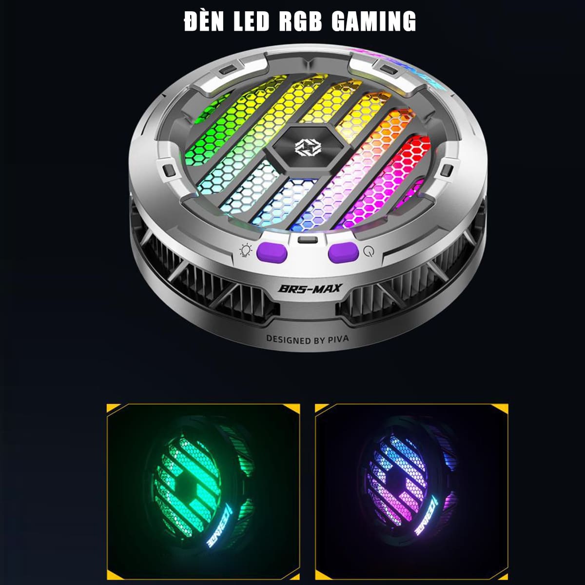 Quạt tản nhiệt máy tính bảng ipad X120 Ultra Max sò lạnh siêu lớn 50x50mm đóng băng full mặt công suất 30W - Piva BR5 Max