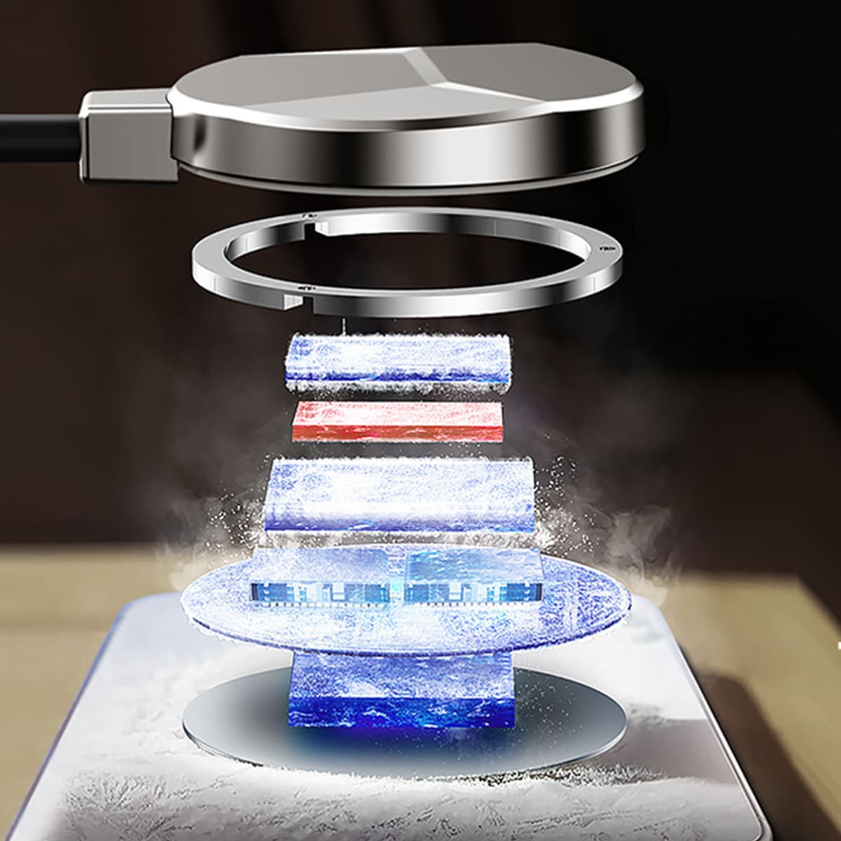 Quạt tản nhiệt điện thoại máy tính bảng chuyên dụng cho Livestream Z37 SE sò lạnh nước từ tính bản rút gọn