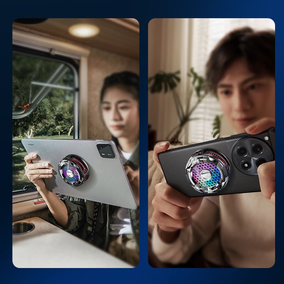 Quạt tản nhiệt sò lạnh điện thoại máy tính bảng X112 Pro sò lạnh 36x36mm đóng băng full mặt 23W led RGB