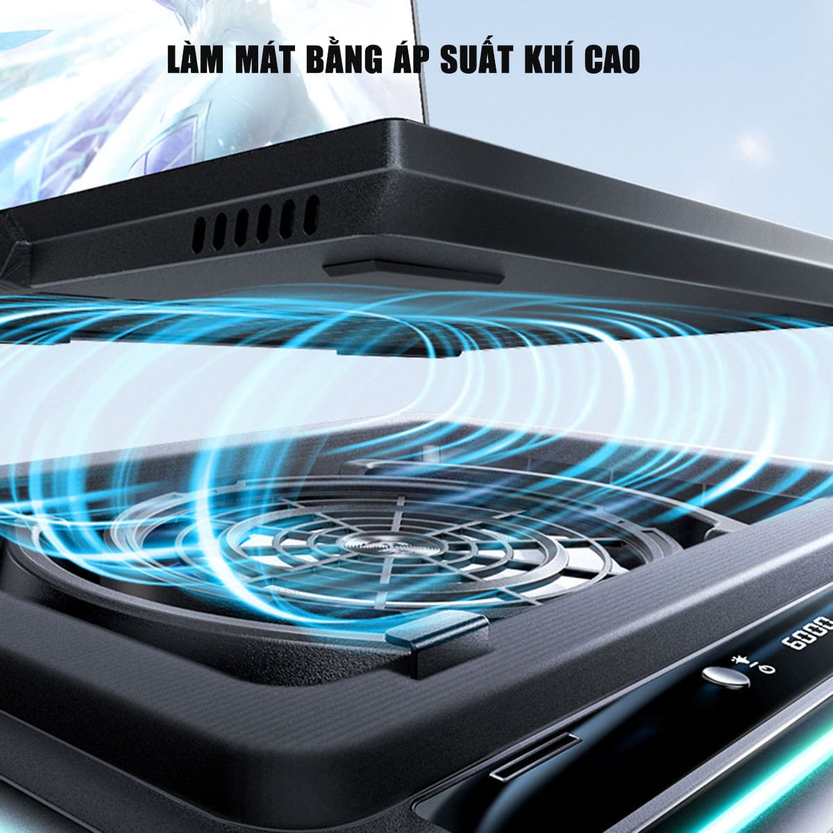 Đế tản nhiệt laptop FL07 quạt lớn 18cm tản khí nén turbo 9000RPM giảm nhiệt thực sự chuyên dụng cho Laptop đồ họa gaming