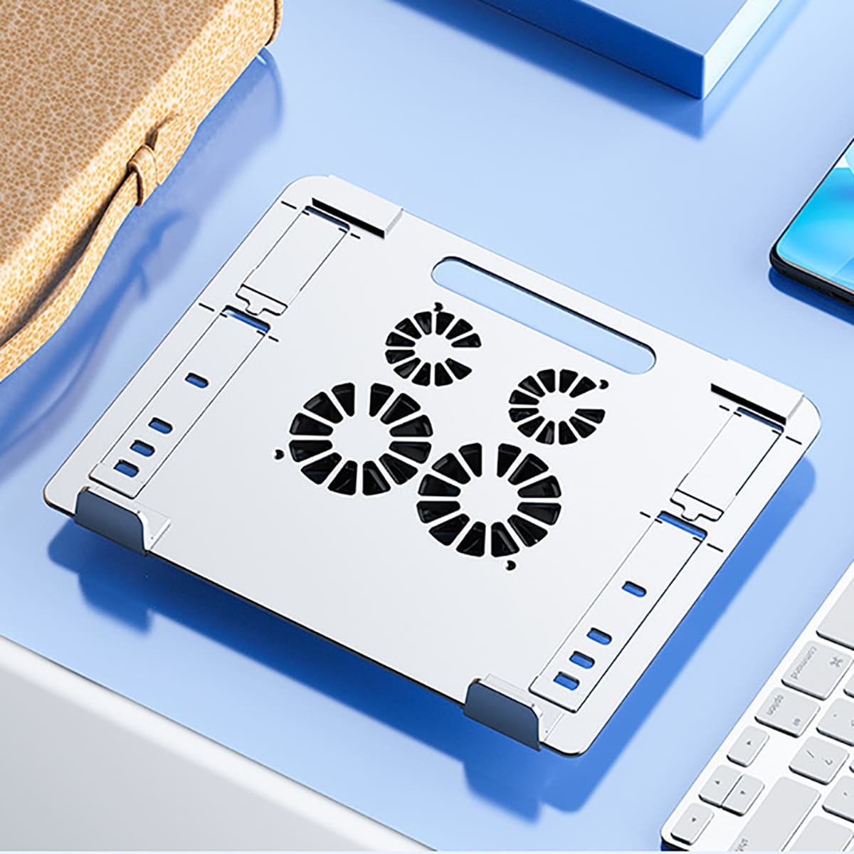 Đế tản nhiệt laptop gaming Z23 giá đỡ laptop 4 quạt tốc độ gió 4600RPM làm mát nhanh chống ồn