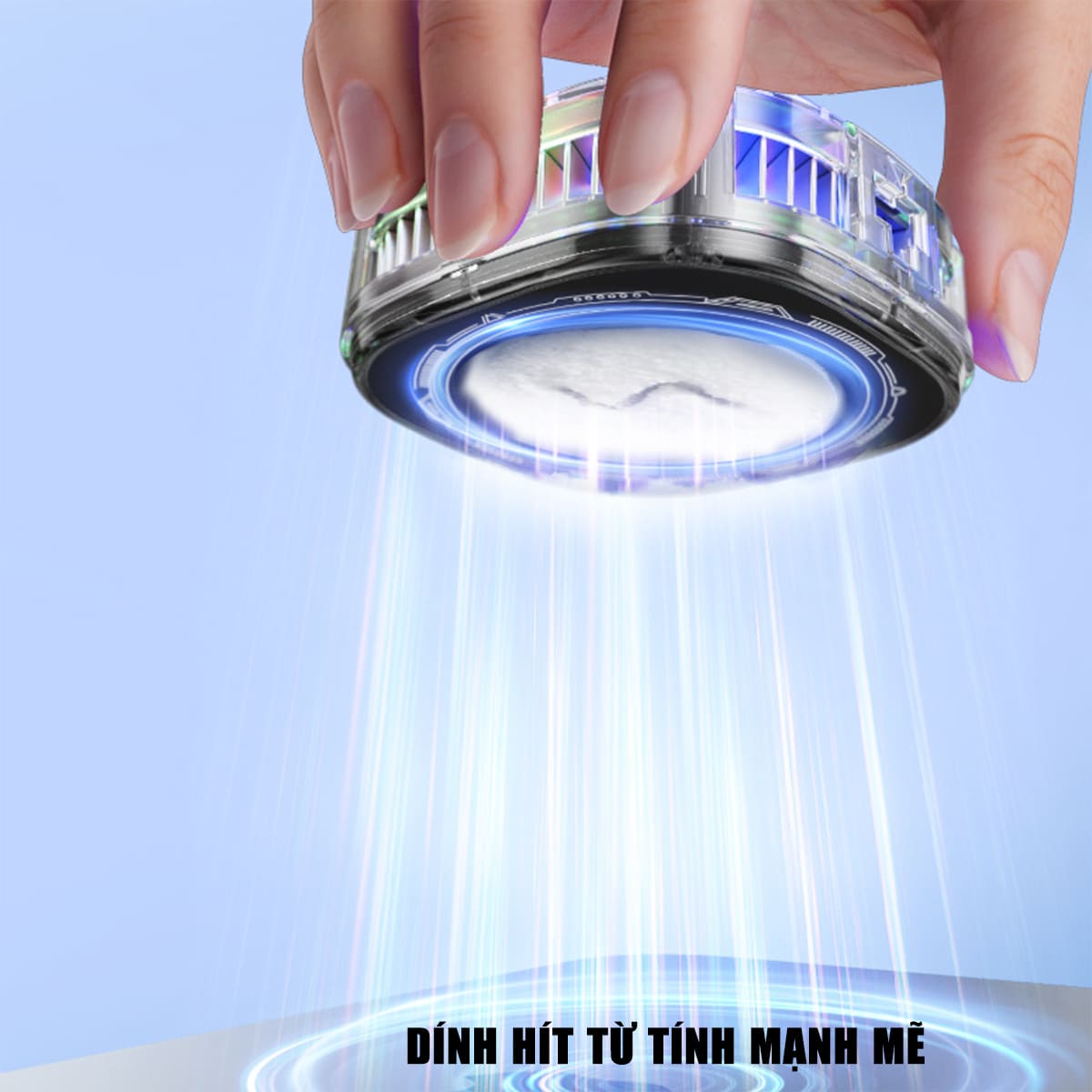 Quạt tản nhiệt sò lạnh điện thoại máy tính bảng X122 Pro đóng băng full mặt màn hình hiển thị nhiệt led RGB