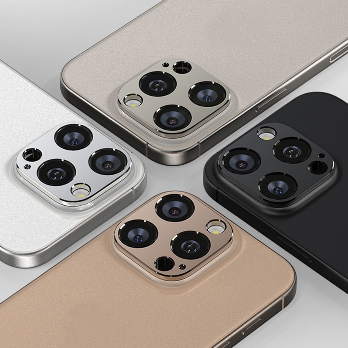 Dán khung kim loại bảo vệ camera Iphone 16 Pro Max chống trầy xước va đập