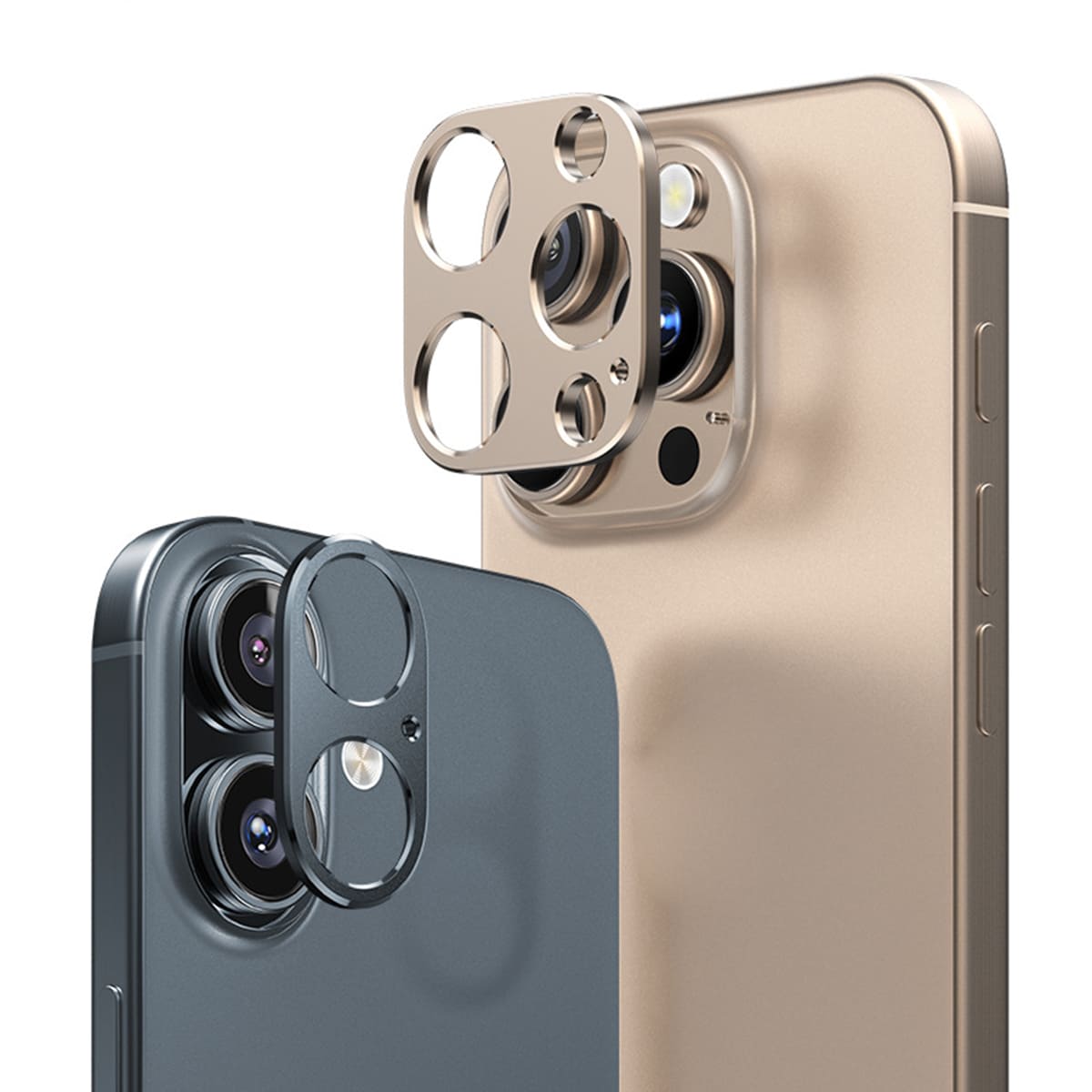 Dán khung kim loại bảo vệ camera Iphone 16 Pro Max chống trầy xước va đập