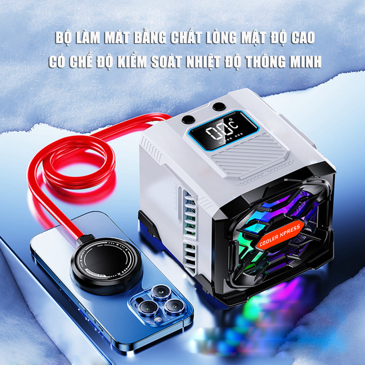 Quạt tản nhiệt điện thoại máy tính bảng DL19 sò lạnh nước từ tính hiệu năng cao chuyên dụng cho Livestream