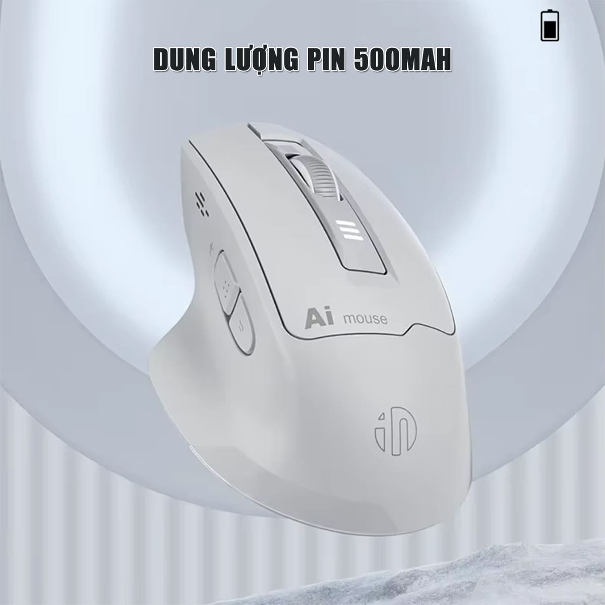 Chuột không dây Bluetooth Inphic S6 DPI 2400 - Chuột Voice AI điều khiển giọng nói chống ồn, pin sạc Type-C