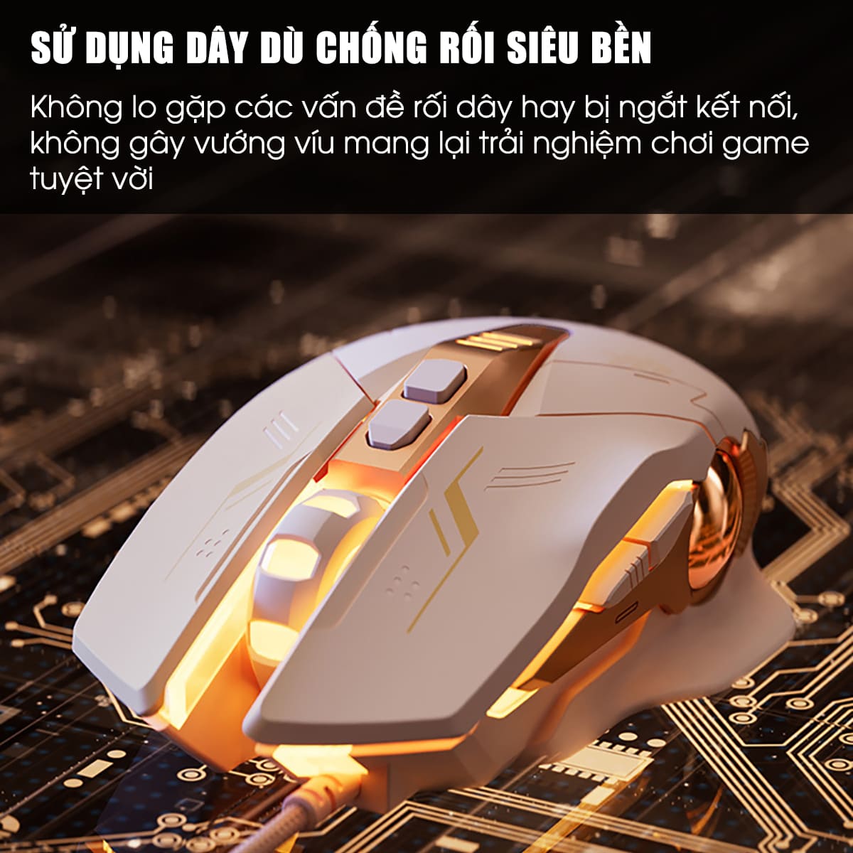 Chuột máy tính có dây Inphic W8 - Hồng Cute, Silent Click, DPI 7200, App tùy chỉnh cho game thủ văn phòng