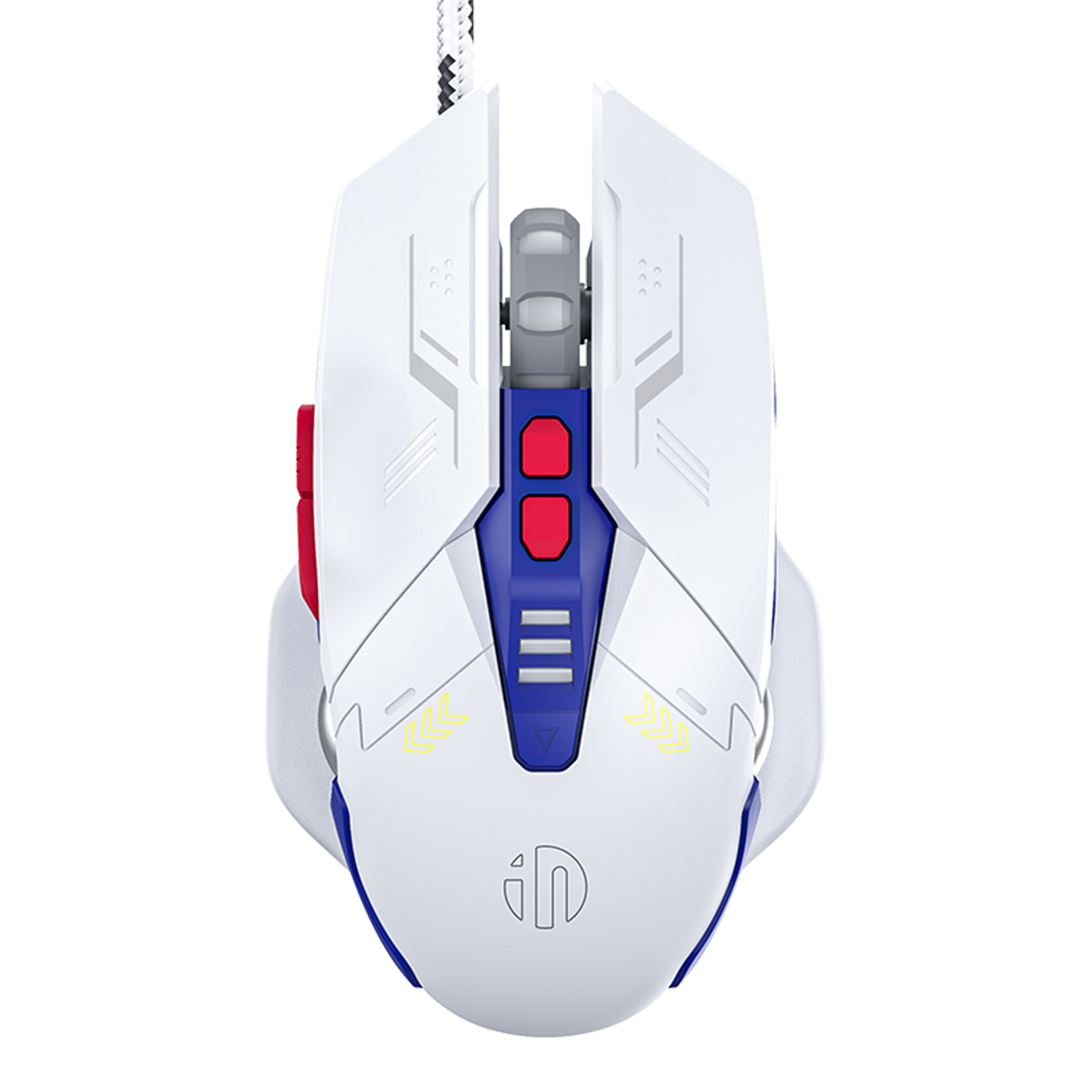 Chuột gaming Inphic W9 có dây game FPS 8800 DPI công thái học - Chuột Inphic W9 Gundam Led RGB