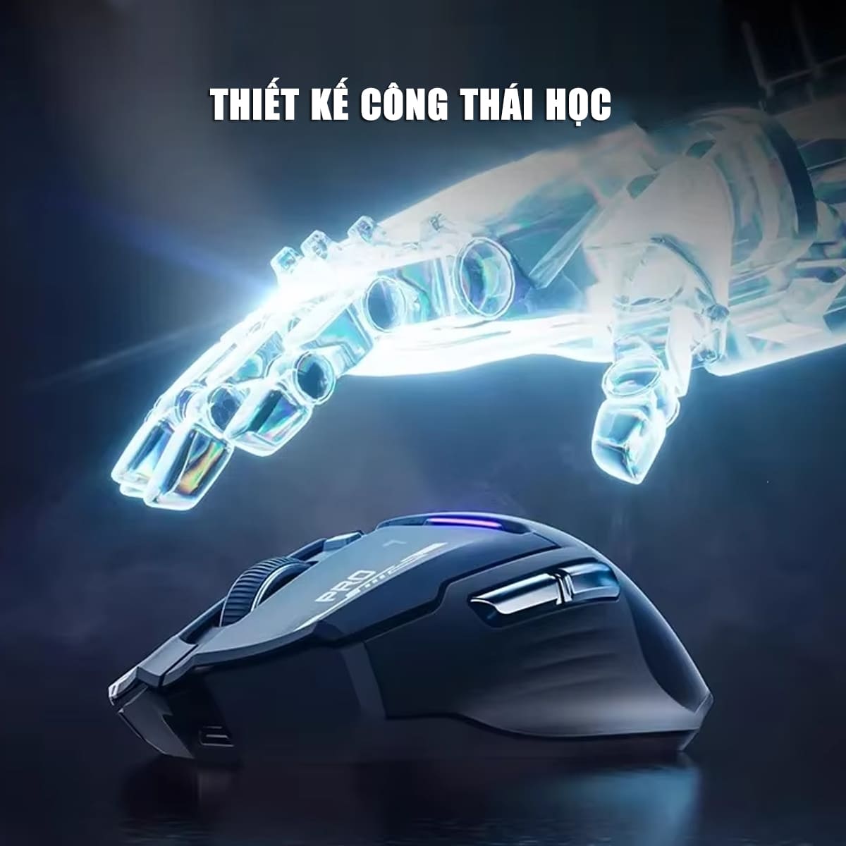 Chuột không dây Bluetooth Gaming Inphic IN9 Pro 3 chế độ kết nối pin sạc có App tùy chỉnh 26000 DPI Led RGB