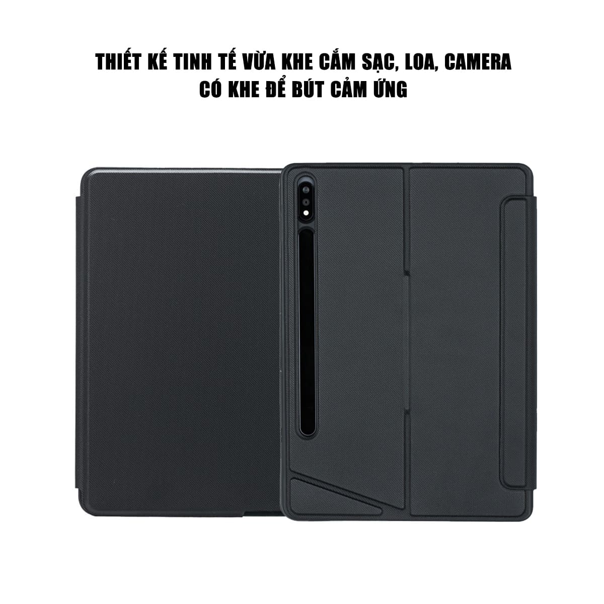 Ốp lưng Samsung Galaxy Tab S7 Plus bao da cao cấp kèm bàn phím chuột cảm ứng 720 độ tách rời linh hoạt