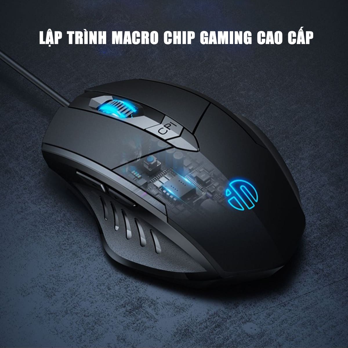 Chuột chơi game có dây Inphic W1 4800 DPI kết nối USB bấm êm - Chuột Inphic gaming siêu rẻ không tiếng ồn laptop máy tính