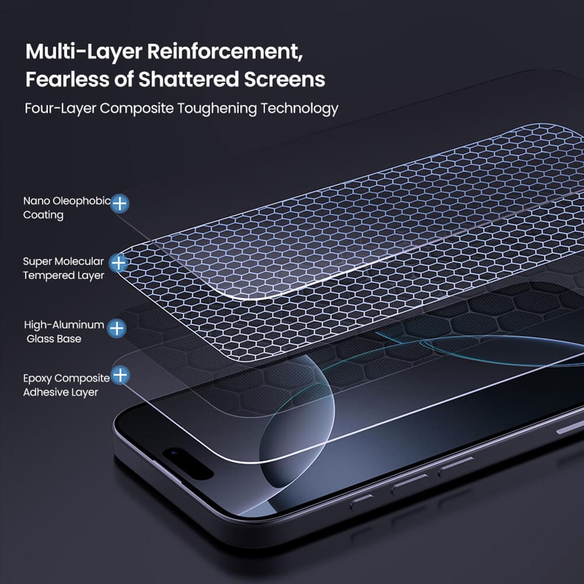 Kính cường lực Iphone 16 Pro Max chính hãng Nillkin Amazing H+ Pro full màn hình trong suốt