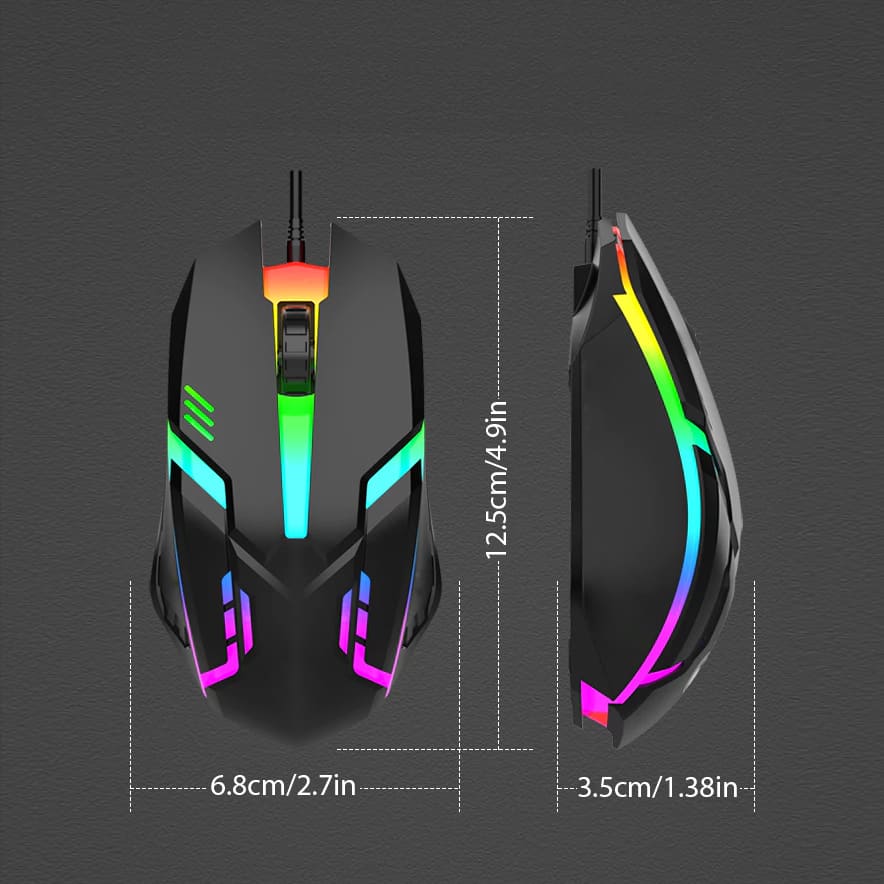 Chuột có dây Gaming X1 1200 DPI USB Led RGB đổi màu chuột máy tính văn phòng chơi game giá rẻ