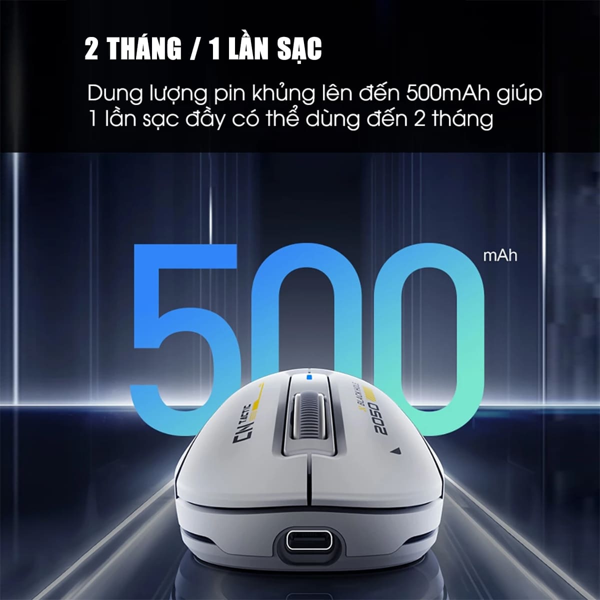 Chuột không dây Bluetooth Gaming Inphic IN6 3 chế độ kết nối pin sạc có App tùy chỉnh 26.000 DPI Led RGB