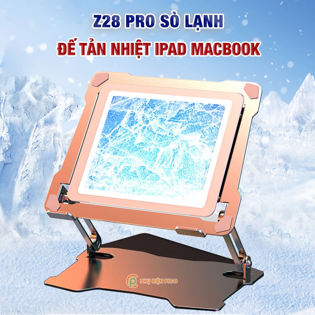 Quạt tản nhiệt Laptop máy tính bảng Z28 Pro sò lạnh - Đế tản nhiệt máy tính giá đỡ Surface book pro