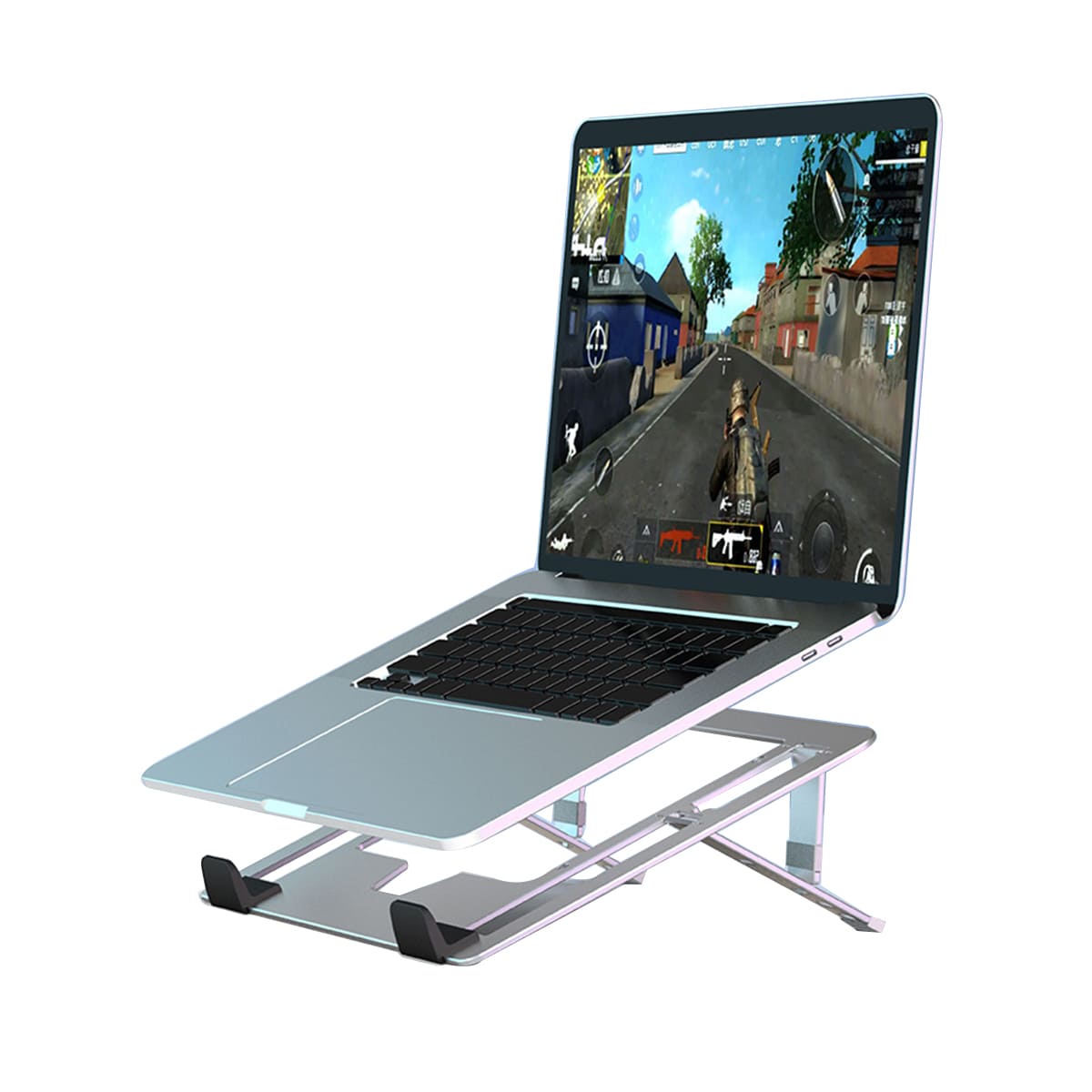 Giá đỡ Laptop kim loại Z20 đế kê tản nhiệt Macbook, Ipad, máy tính bảng có thể gấp gọn tuỳ chỉnh góc chống gù lưng