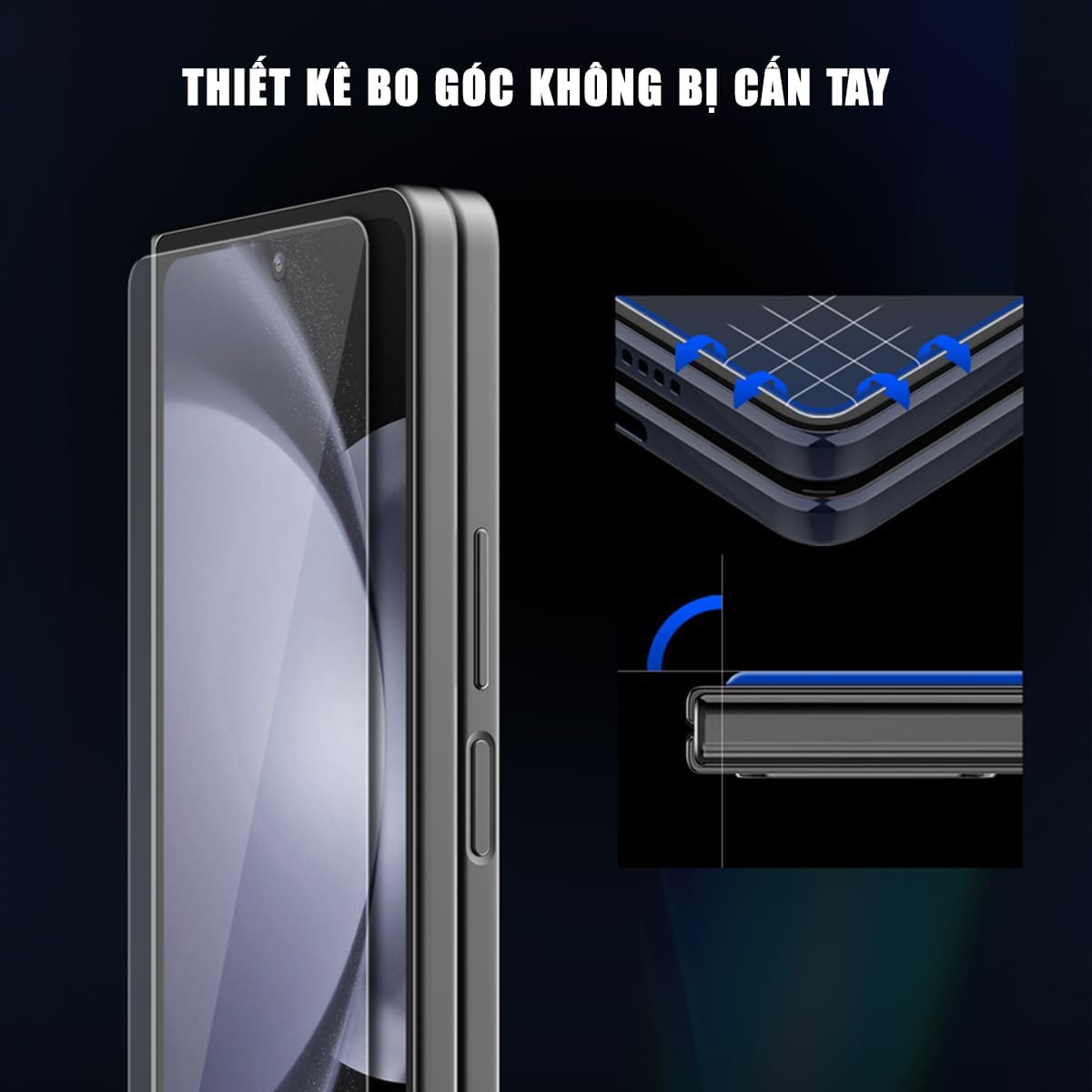 Kính cường lực màn hình phụ Samsung Galaxy Z Fold 6 full màn hình chính hãng Gor phủ nano