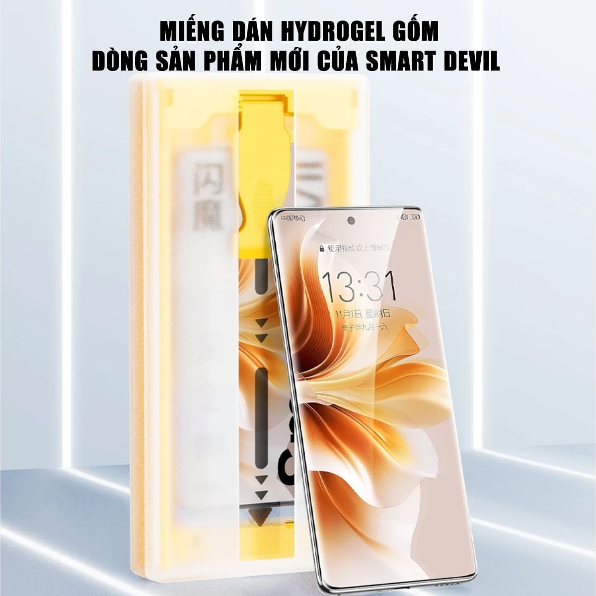 Dán màn hình Oppo Reno 12 Pro Hydrogel Gốm Smart Devil full màn hình nhận vân tay