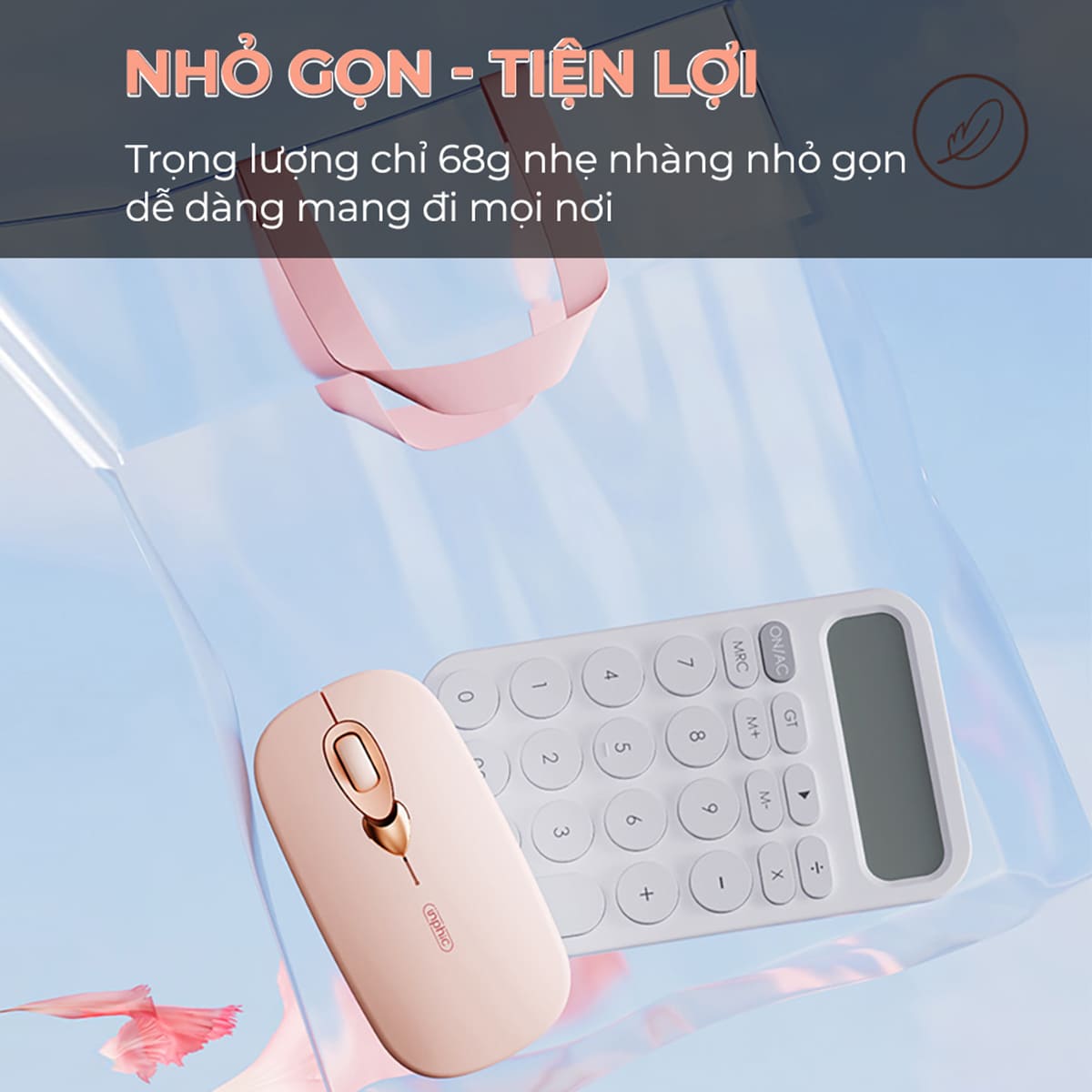 Chuột Bluetooth không dây Gaming Inphic Q8 - Sạc Pin, Màu Trà Sữa Đẹp, Giá Rẻ Cho PC Laptop